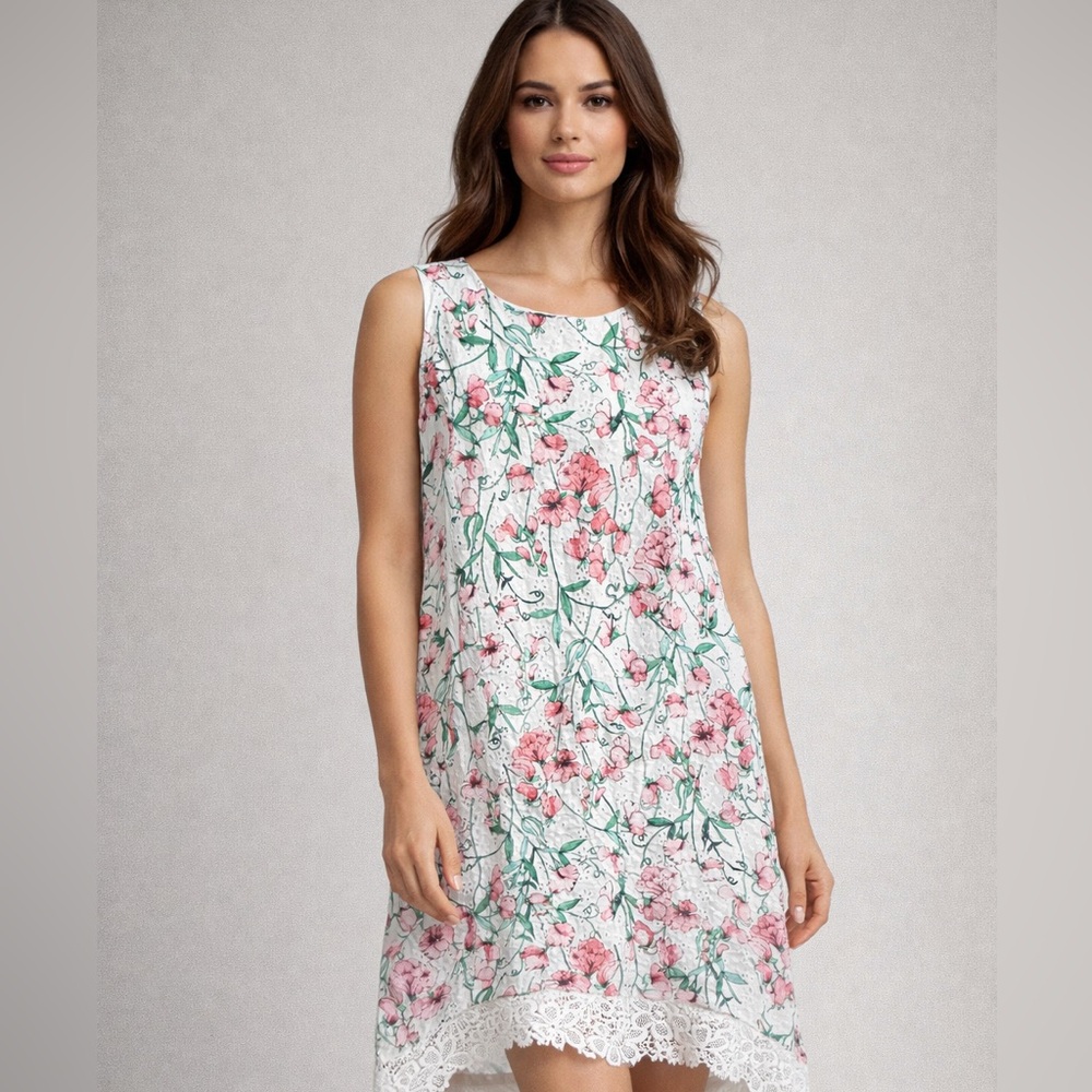 Tommy Hilfiger Floral Embroidered Dress